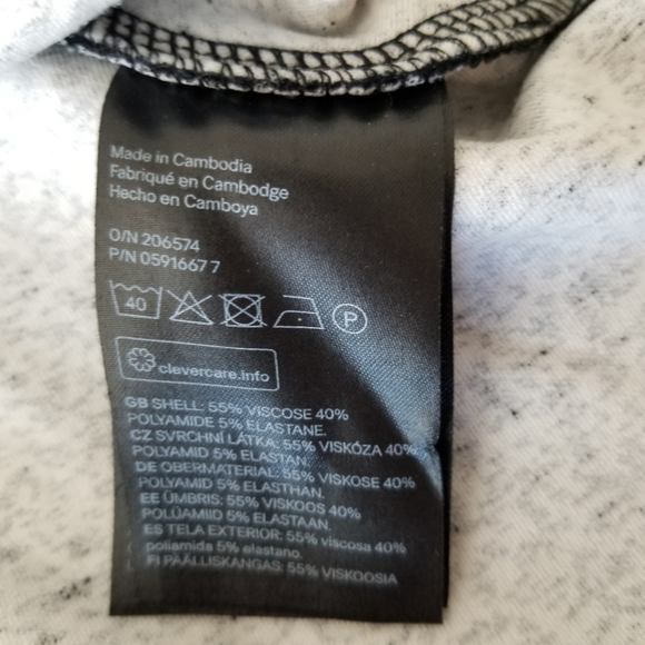 👠 H&M Black Speckled Peplum Bell Cuff Top - Picture 9 of 10